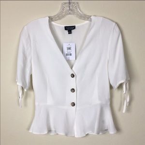 Top shop white blouse